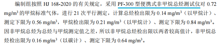 《固定污染源廢氣總烴、甲烷和非甲烷總烴的測(cè)定便攜式催化氧化-氫火焰離子化檢測(cè)器法》